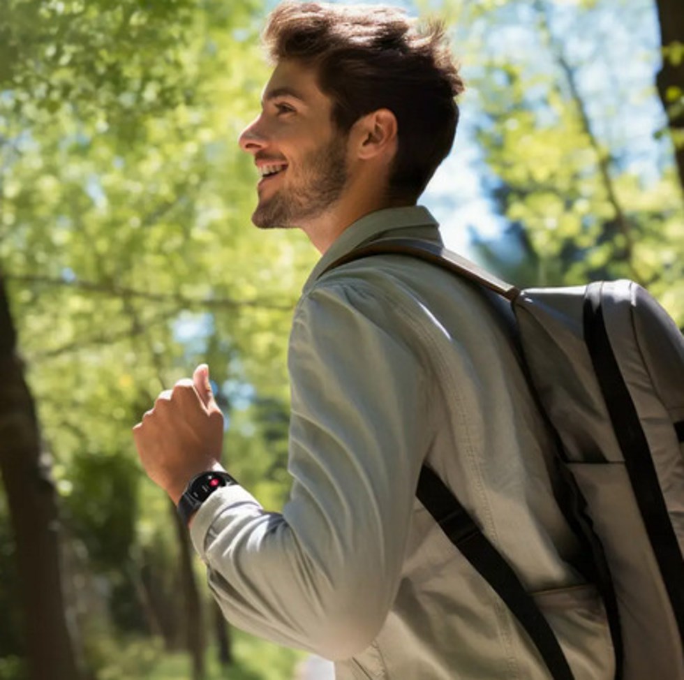 Hama 8900, smart hodinky, béžové/stříbrné GPS modul